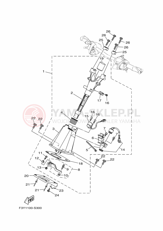 Schemat "Półki zawieszenia" do Yamaha EX SPORT