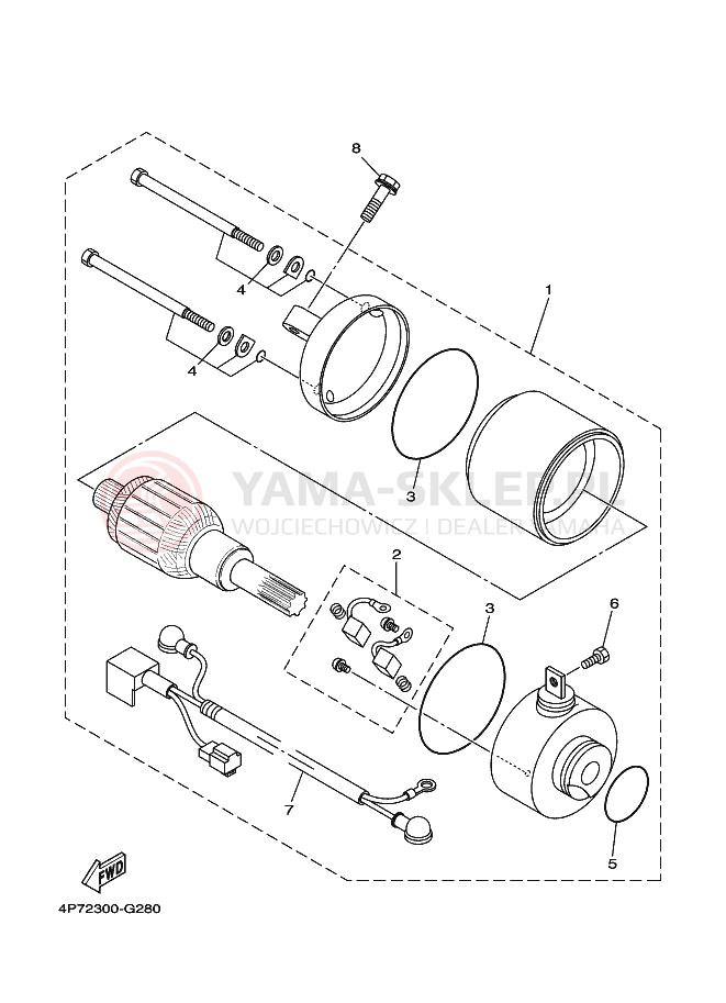 Schemat "rozrusznik" do Yamaha XC125E