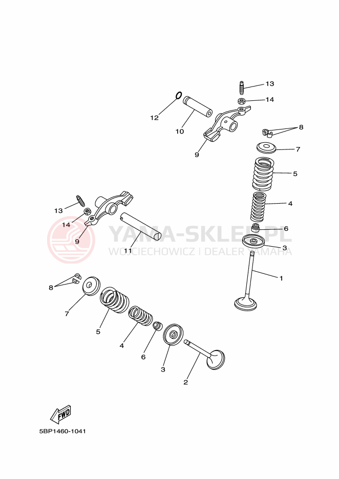 Schemat "zawory" do Yamaha XT250