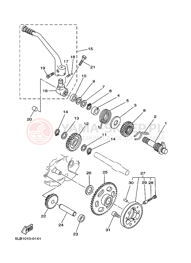 Schemat "rozrusznik" do Yamaha TW200E TW200T