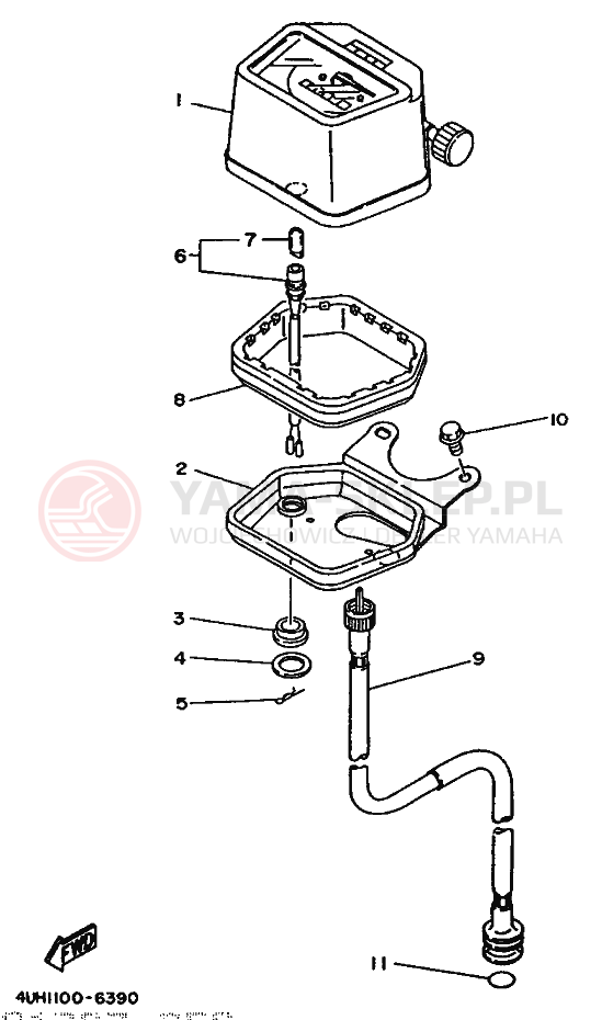 Schemat "licznik" do Yamaha BIG BEAR 350
