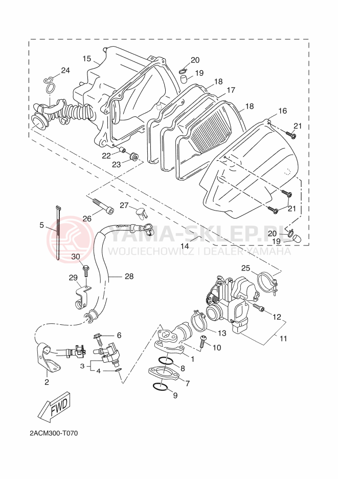 Schemat "Wtrysk paliwa" do Yamaha NEOS 4