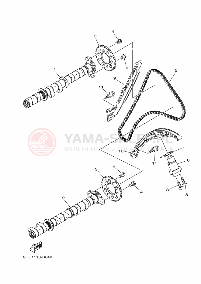 Schemat "Wałek rozrządu" do Yamaha YXZ1000R SS