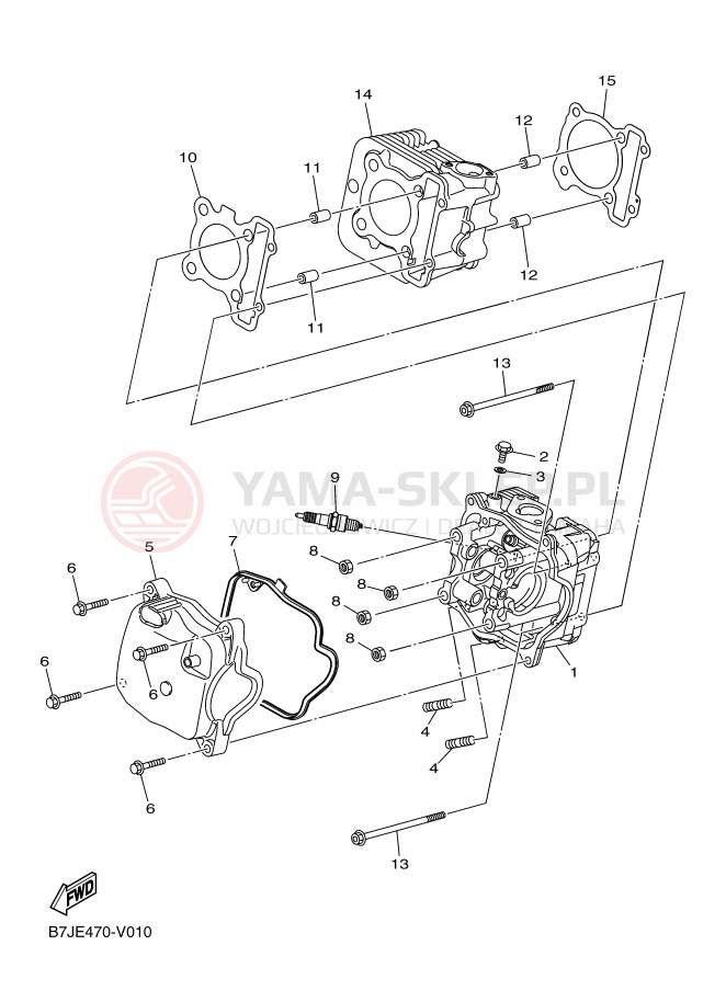 Schemat "głowica" do Yamaha RAYZR