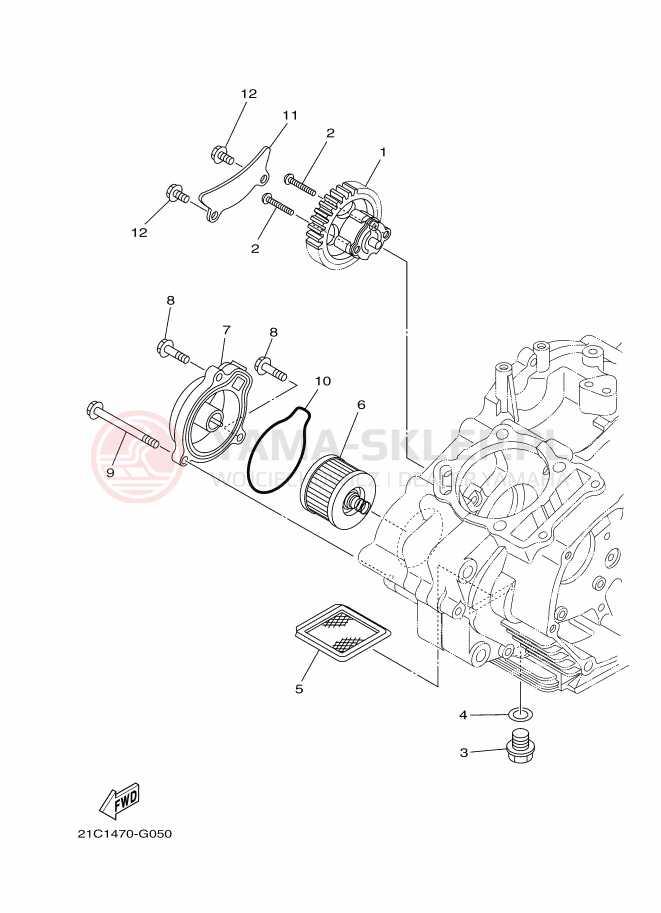 Schemat "Pompa olejowa" do Yamaha FZ16