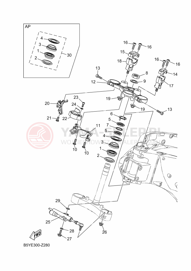 Schemat "Półki zawieszenia" do Yamaha MT-10