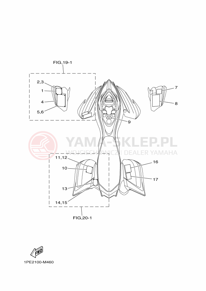 Schemat "naklejki" do Yamaha YFM700RSE