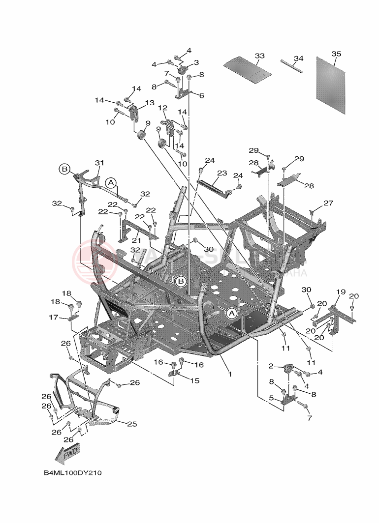 Schemat "rama" do Yamaha WOLVERINE RMAX2 EPS LE