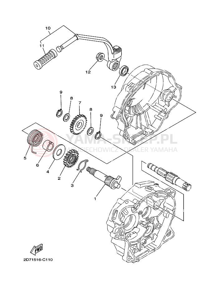 Schemat "rozrusznik" do Yamaha YBR125