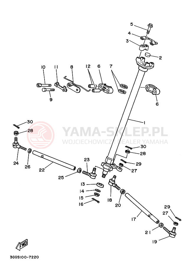 Schemat "Półki zawieszenia" do Yamaha BANSHEE