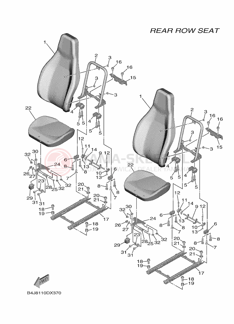 Schemat "SEAT" do Yamaha YXF1000EW