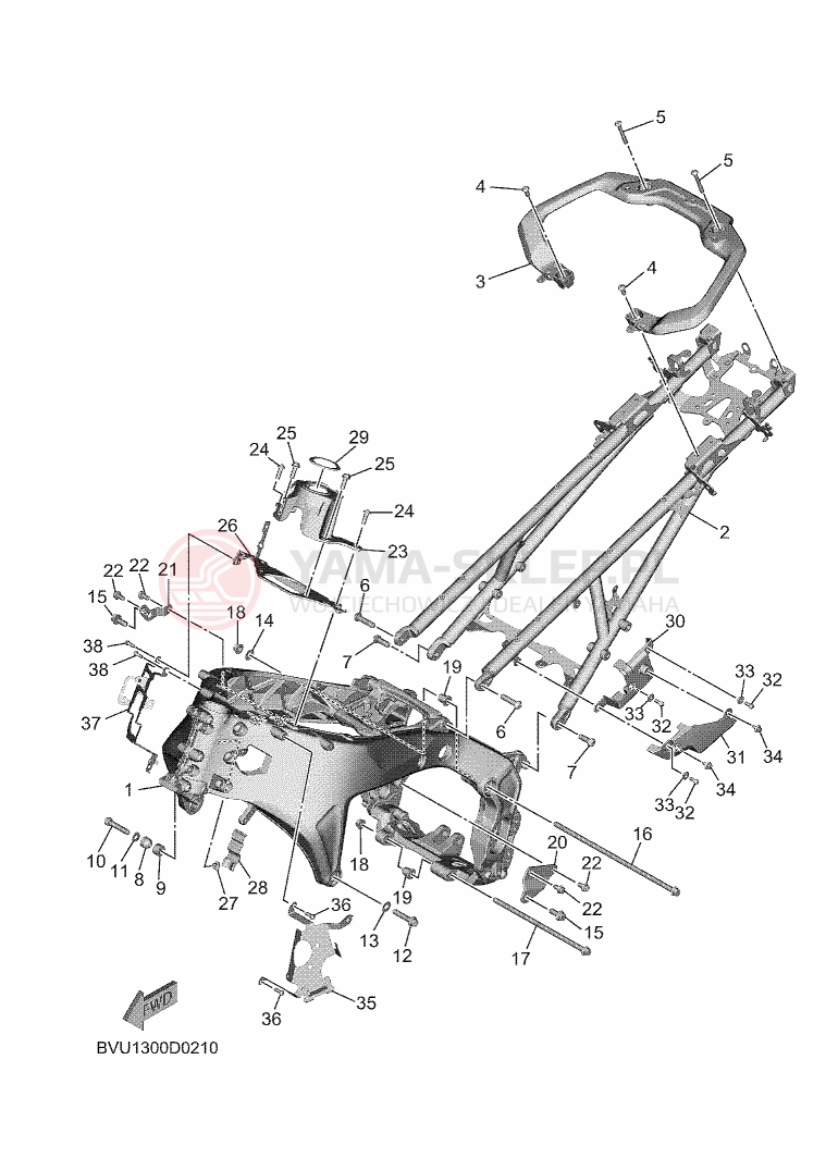 Schemat "rama" do Yamaha TRACER 9GT