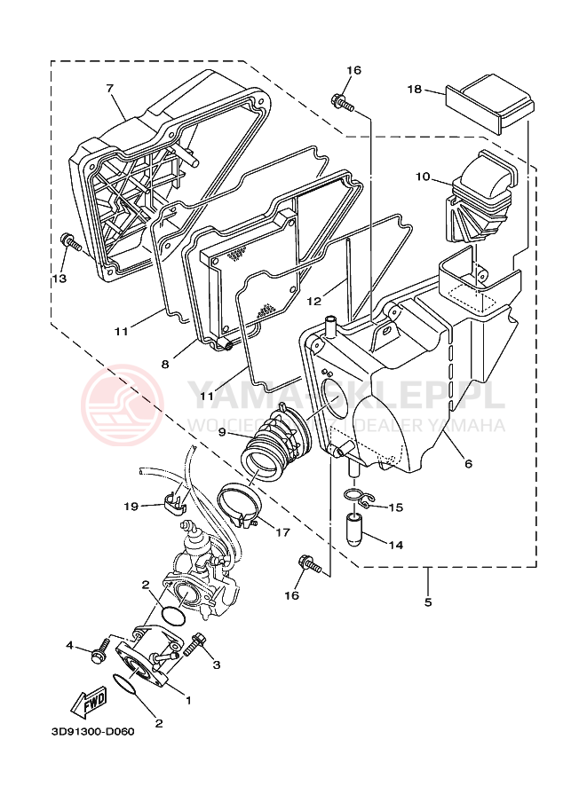 Schemat "Wtrysk paliwa" do Yamaha YBR125ED