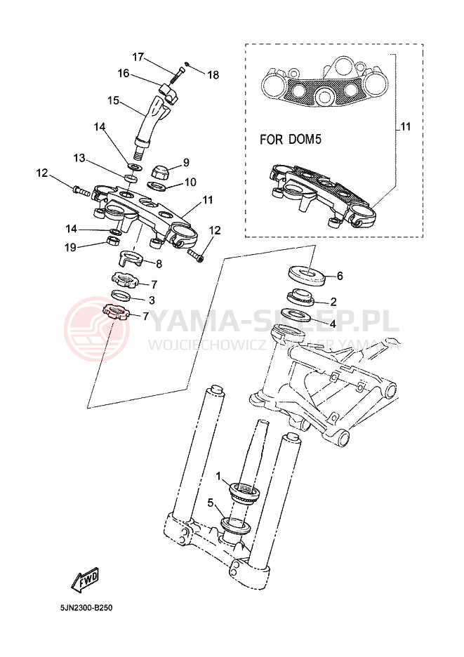 Schemat "Półki zawieszenia" do Yamaha BT1100