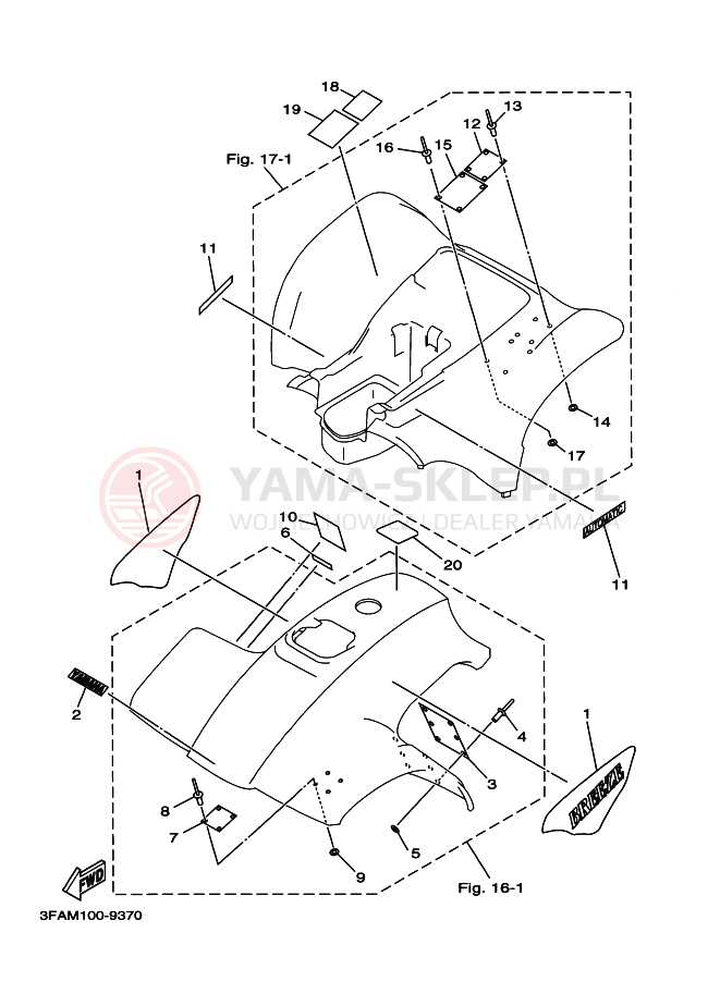 Schemat "naklejki" do Yamaha BREEZE