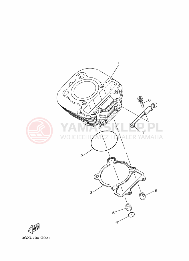 Schemat "cylinder" do Yamaha AG200F