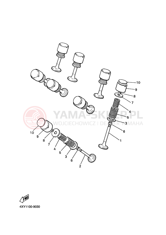 Schemat "zawory" do Yamaha XVZ13TF ROYALSTAR VENTURE