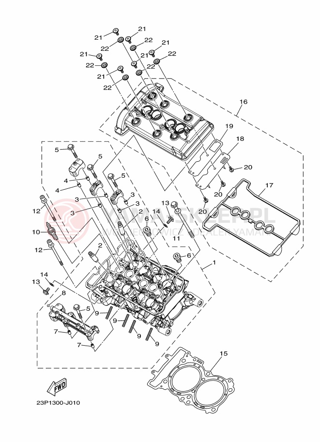 Schemat "głowica" do Yamaha XT1200Z