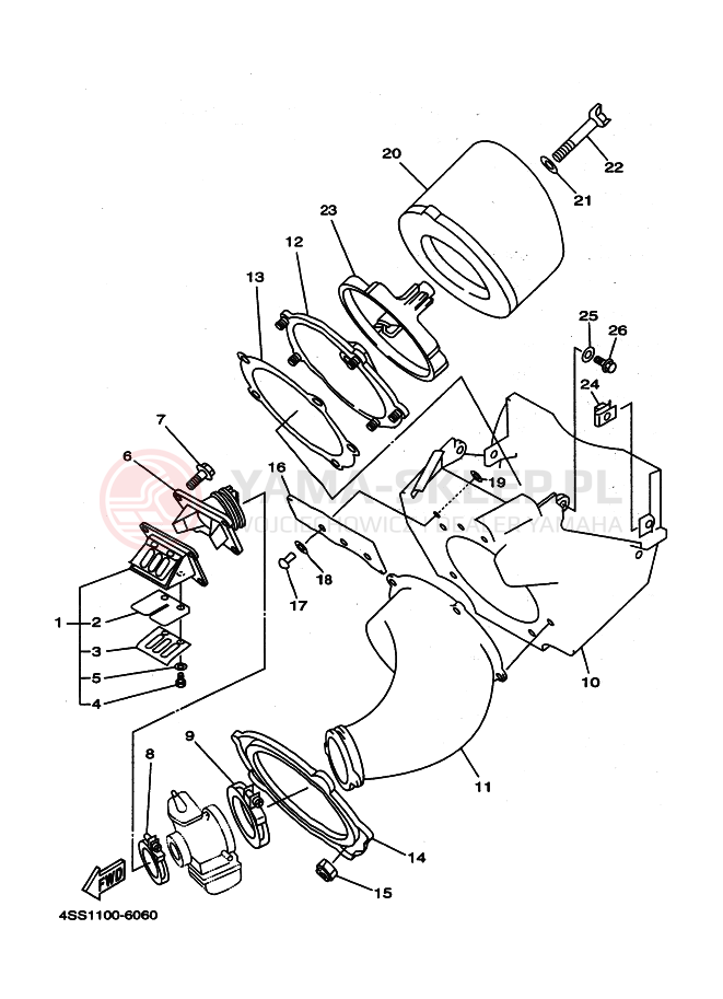 Schemat "Wtrysk paliwa" do Yamaha YZ125