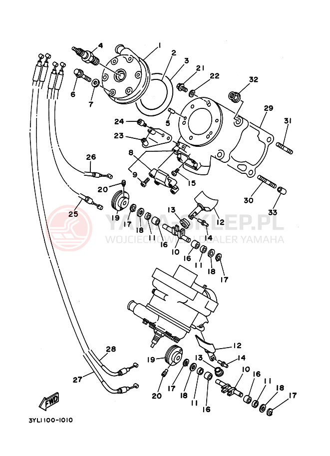 Schemat "głowica" do Yamaha TZ250