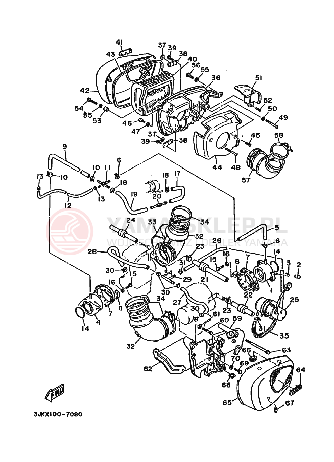 Schemat "Wtrysk paliwa" do Yamaha XV1100 VIRAGO
