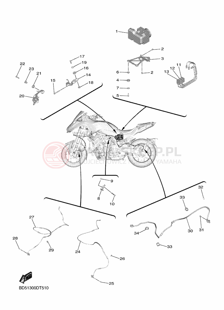 Schemat "układ elektryczny" do Yamaha NIKEN
