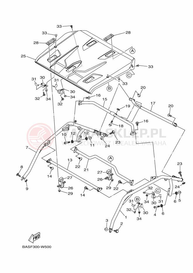 Schemat "GUARD" do Yamaha YXZ1000R SS