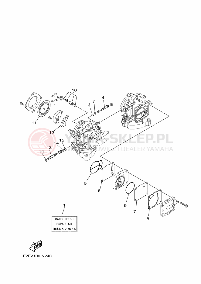 Schemat "Zestaw naprawczy" do Yamaha SUPERJET
