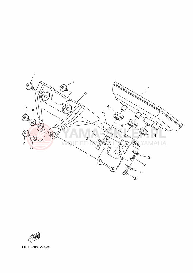 Schemat "licznik" do Yamaha MT-07