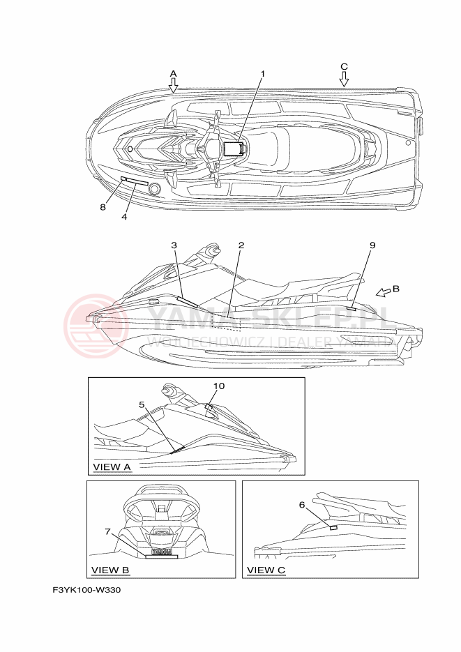 Schemat "naklejki" do Yamaha EX LIMITED