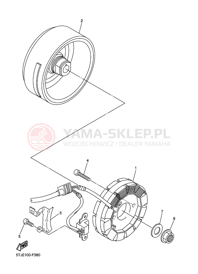 Schemat "alternator" do Yamaha WR450F