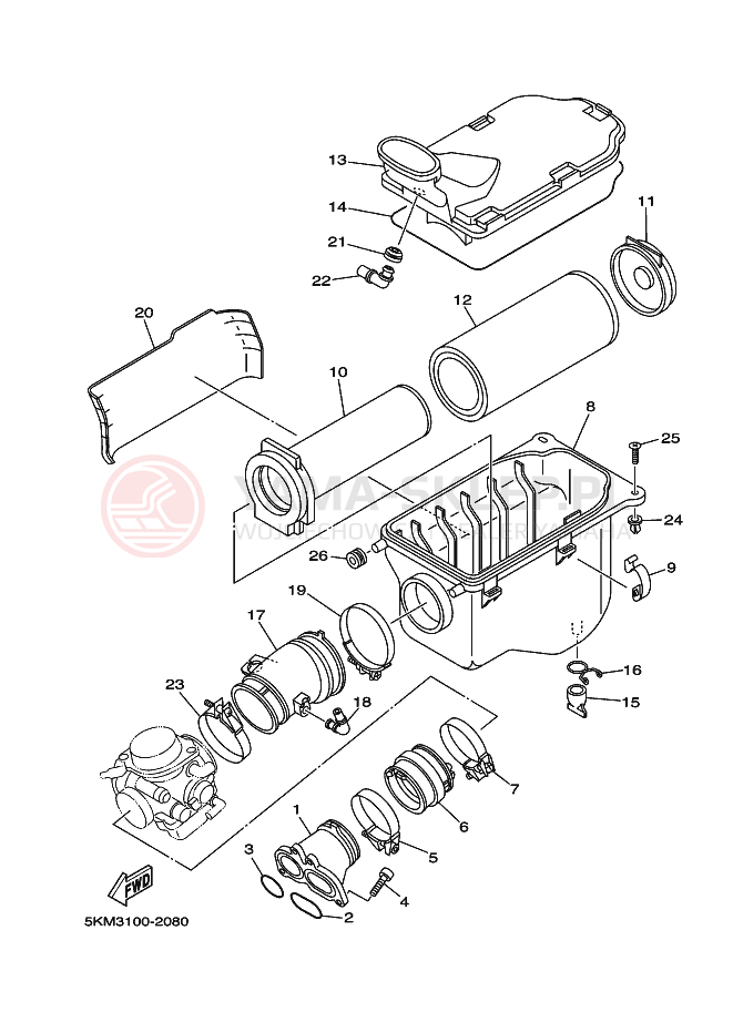 Schemat "Wtrysk paliwa" do Yamaha GRIZZLY