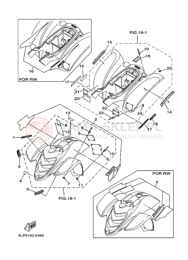 Schemat "naklejki" do Yamaha RAPTOR 660
