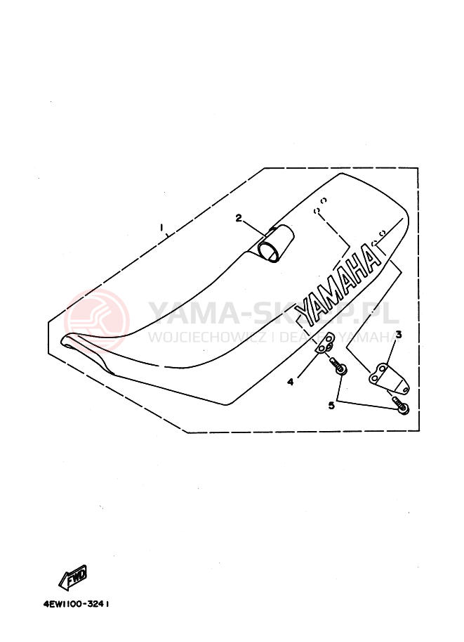 Schemat "siedzenie" do Yamaha YZ250