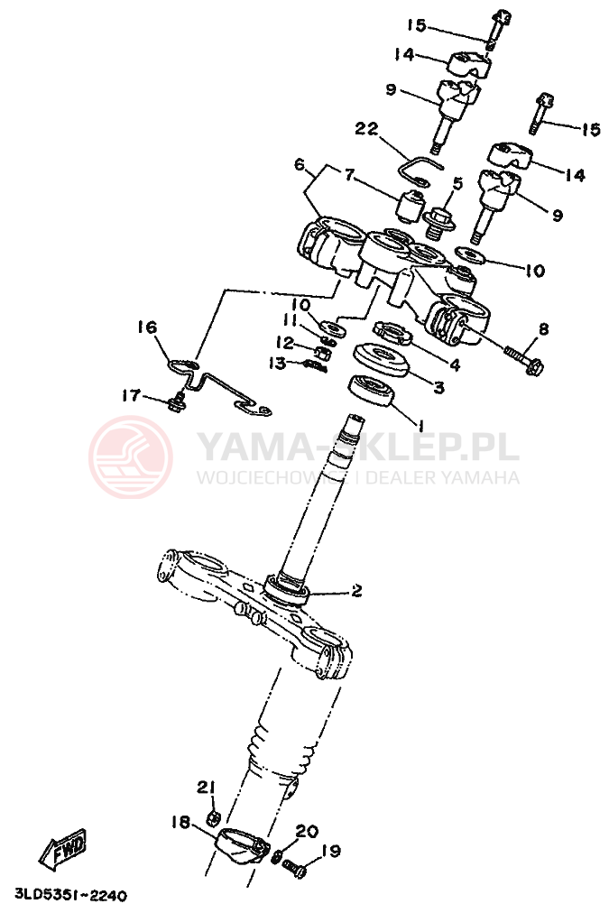 Schemat "Półki zawieszenia" do Yamaha XTZ750 SUPERTENERE
