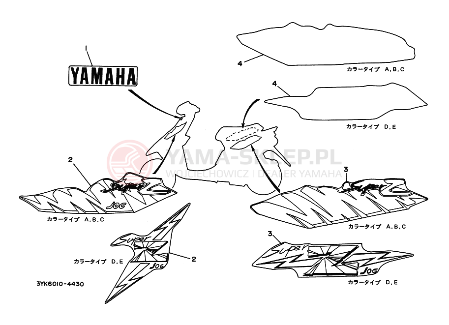 Schemat "naklejki" do Yamaha YG50Z JOG Z