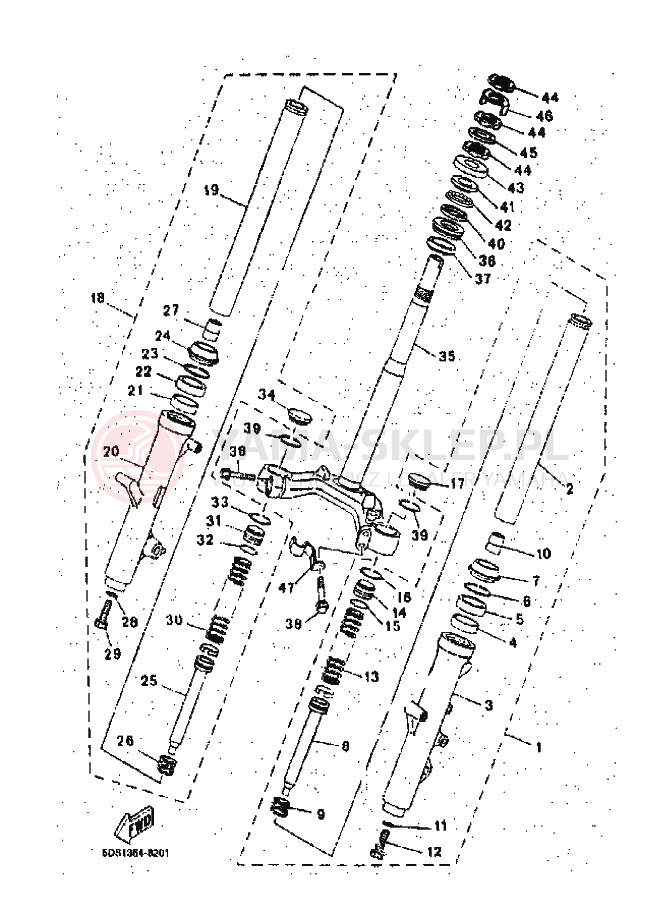 Schemat "Półki zawieszenia" do Yamaha SKYLINER