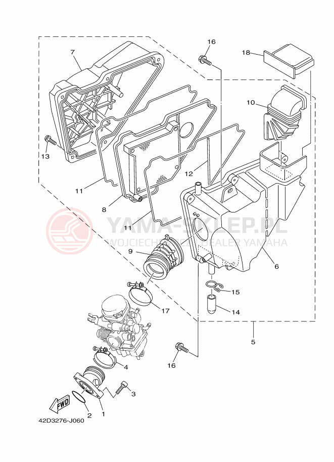 Schemat "Wtrysk paliwa" do Yamaha YBR125EGS