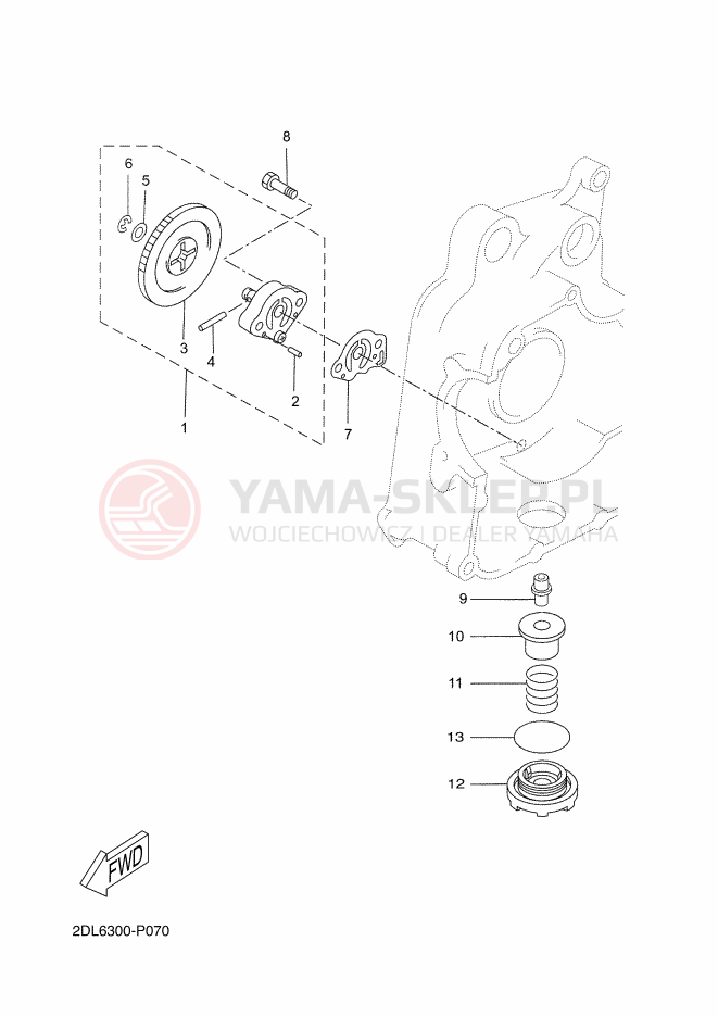 Schemat "Pompa olejowa" do Yamaha X-MAX 250