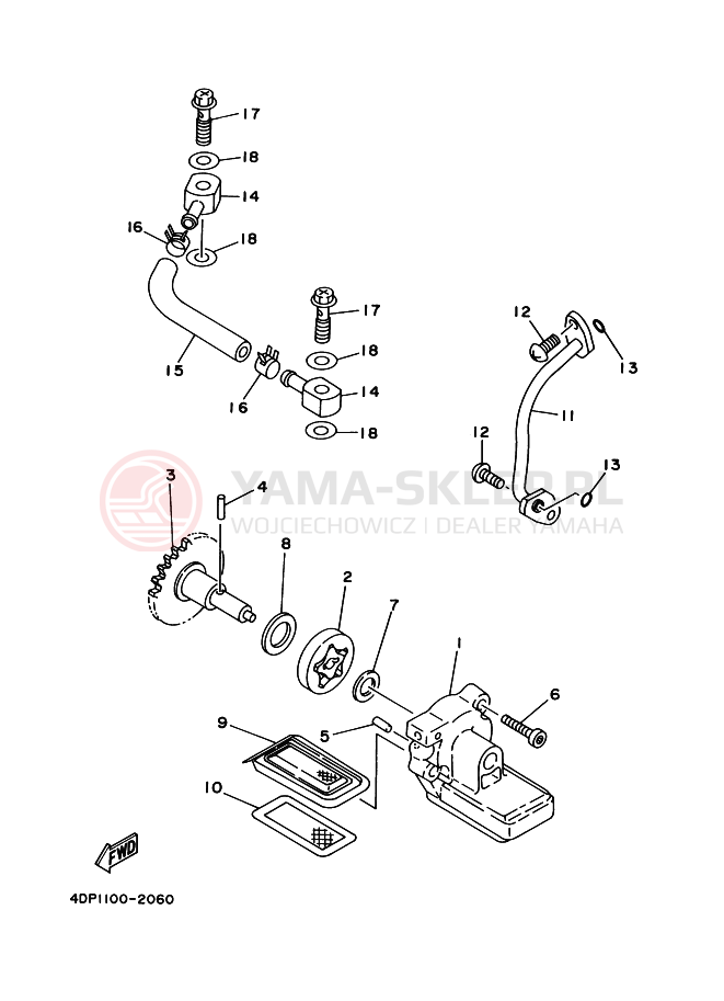 Schemat "Pompa olejowa" do Yamaha TZ250