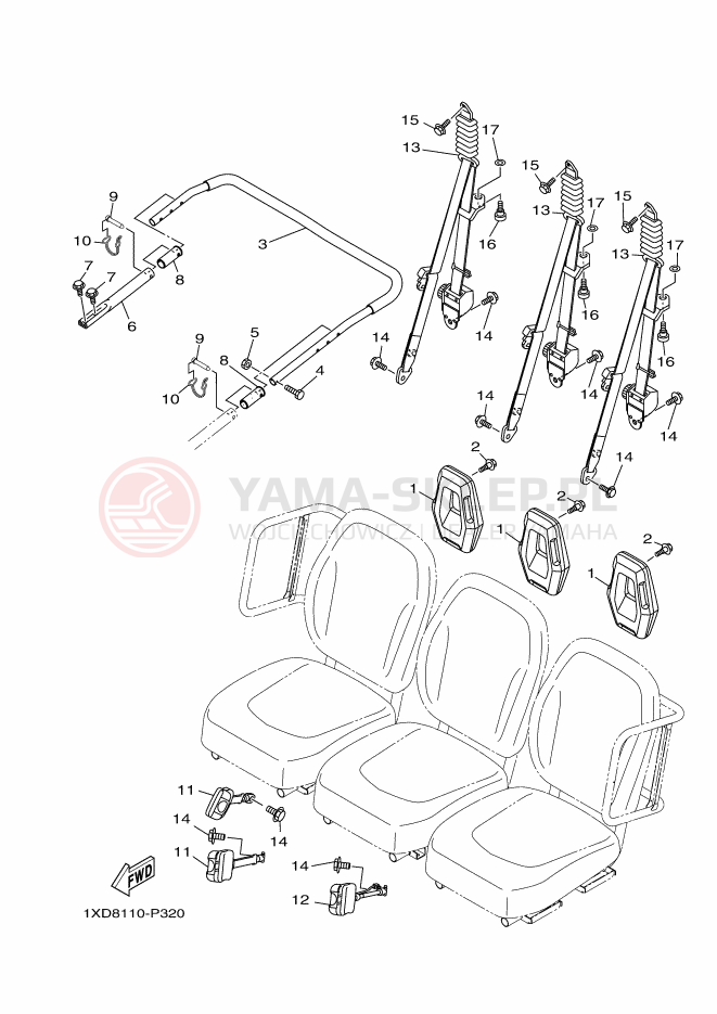 Schemat "siedzenie" do Yamaha VIKING