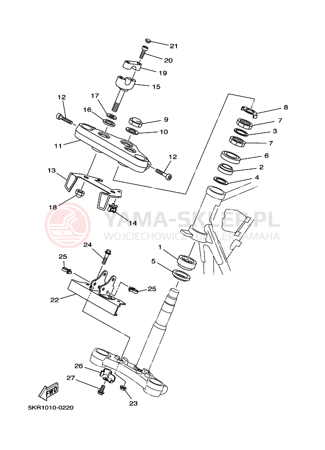 Schemat "Półki zawieszenia" do Yamaha XVS250