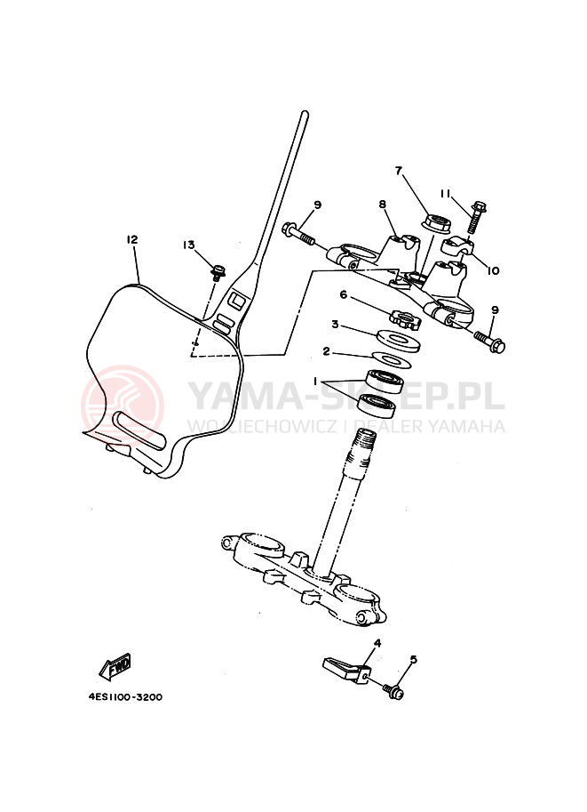 Schemat "Półki zawieszenia" do Yamaha YZ80