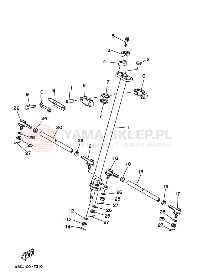 Schemat "Półki zawieszenia" do Yamaha YFB250