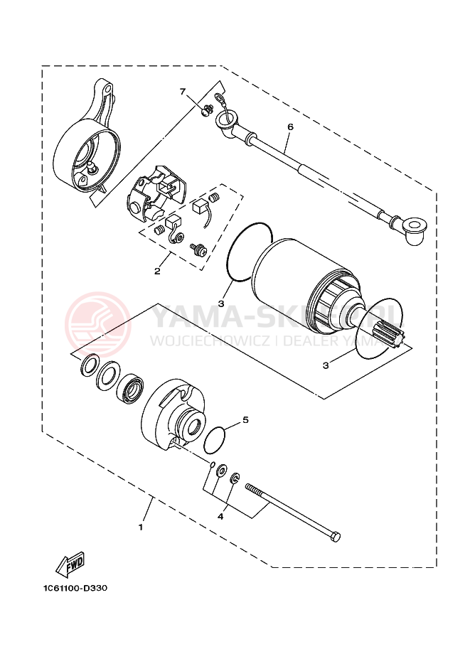Schemat "rozrusznik" do Yamaha TT-R230 TTR230V