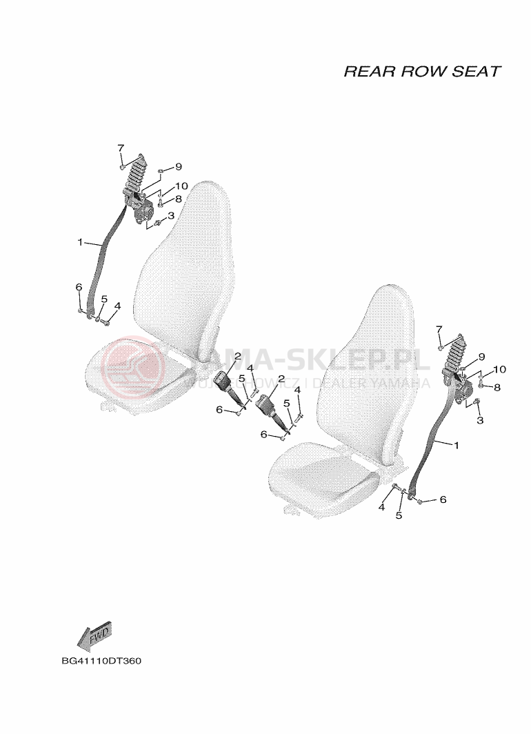 Schemat "SEAT" do Yamaha YXF850ES