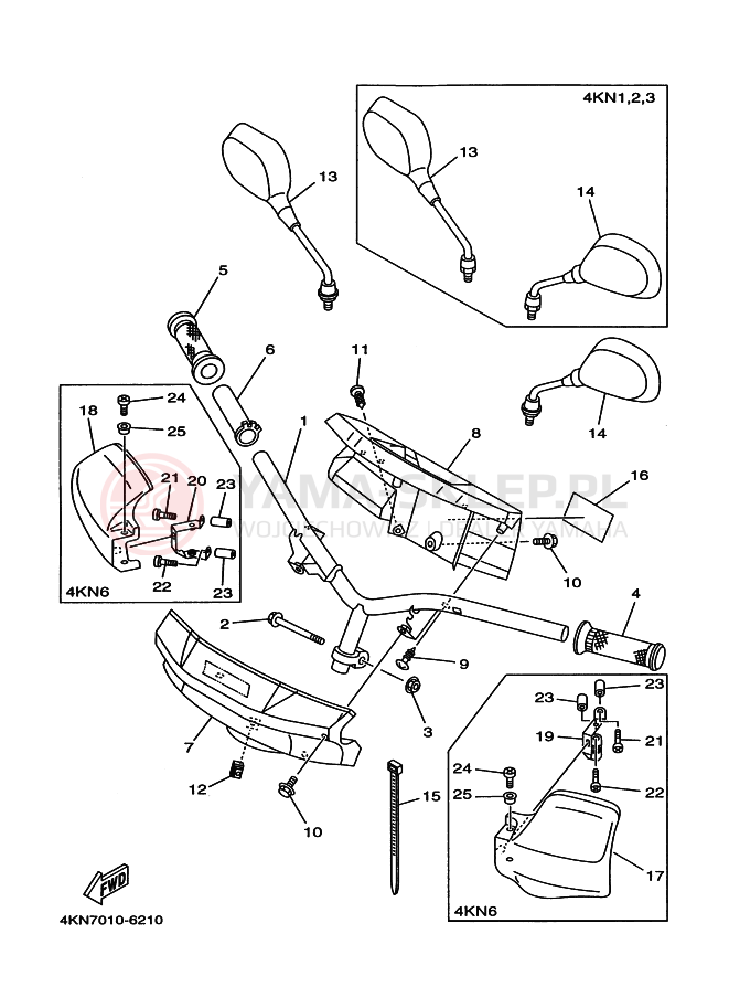 Schemat "Półki zawieszenia" do Yamaha BA50N GEAR