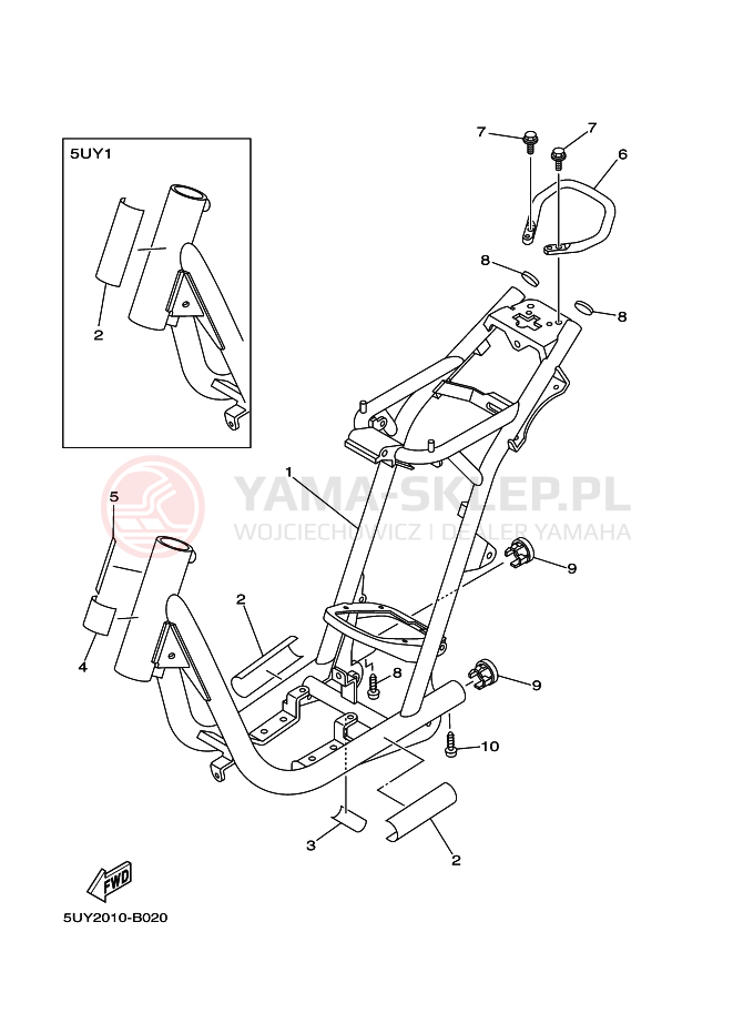 Schemat "rama" do Yamaha PASSOL