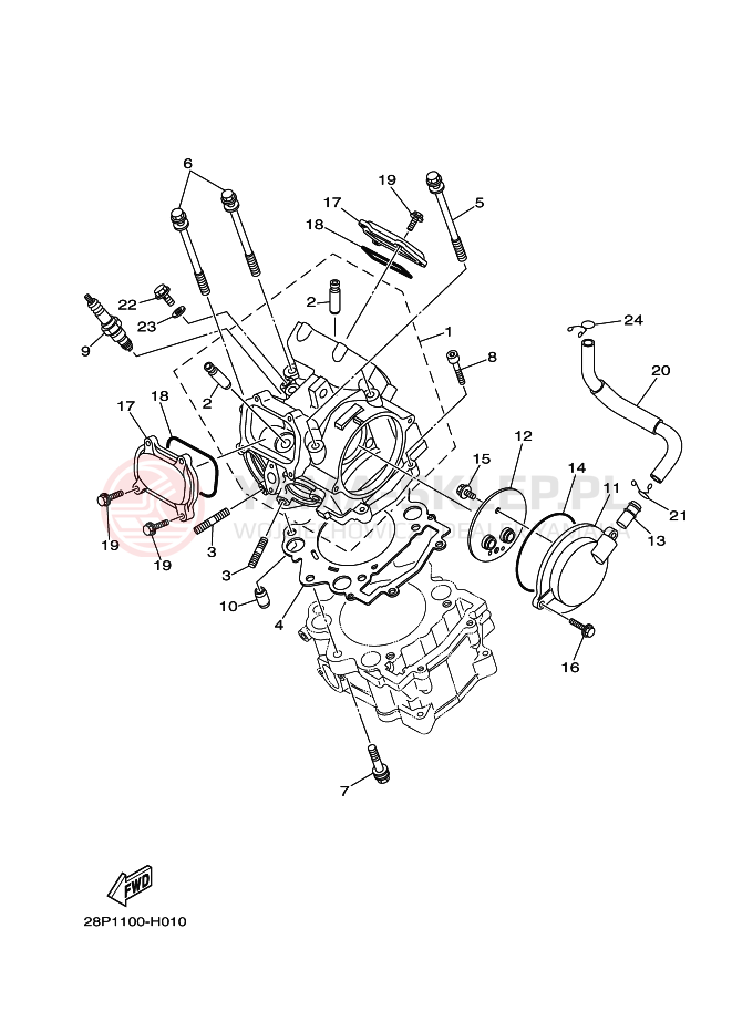 Schemat "głowica" do Yamaha GRIZZLY 550 FI