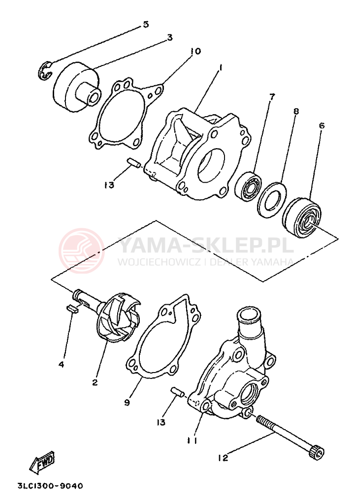Schemat "Pompa wody" do Yamaha TZ250